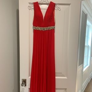 JVN by JOVANI Red gown with embellishment